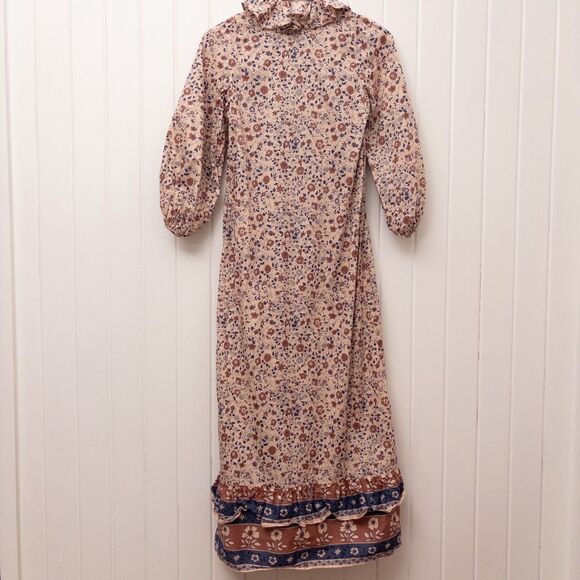 Christy Dawn Blue Maxi Dress with Bishop Sleeves and Crew Neck - Picture 8 of 11